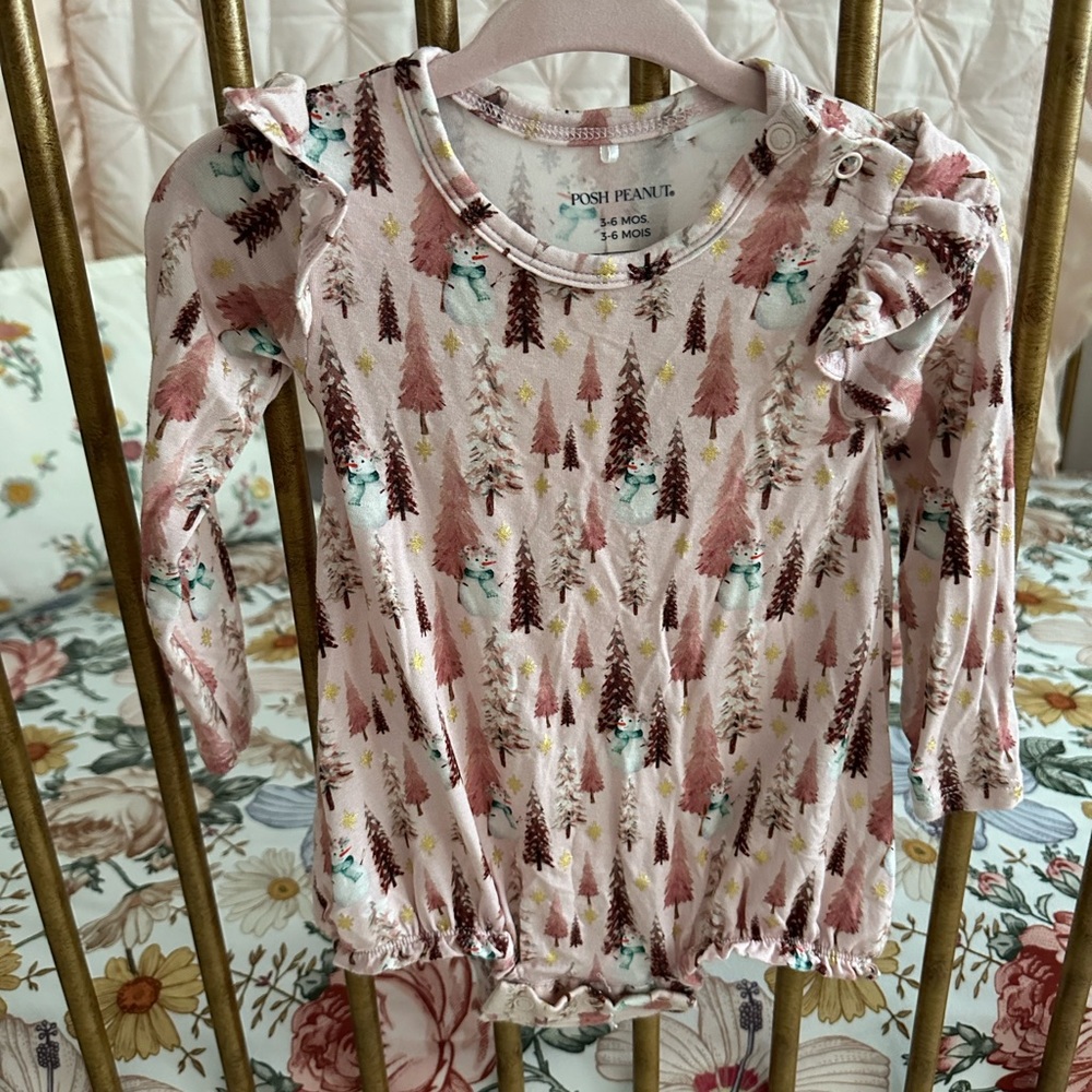 Posh Peanut Pastel Holiday Bubble Romper